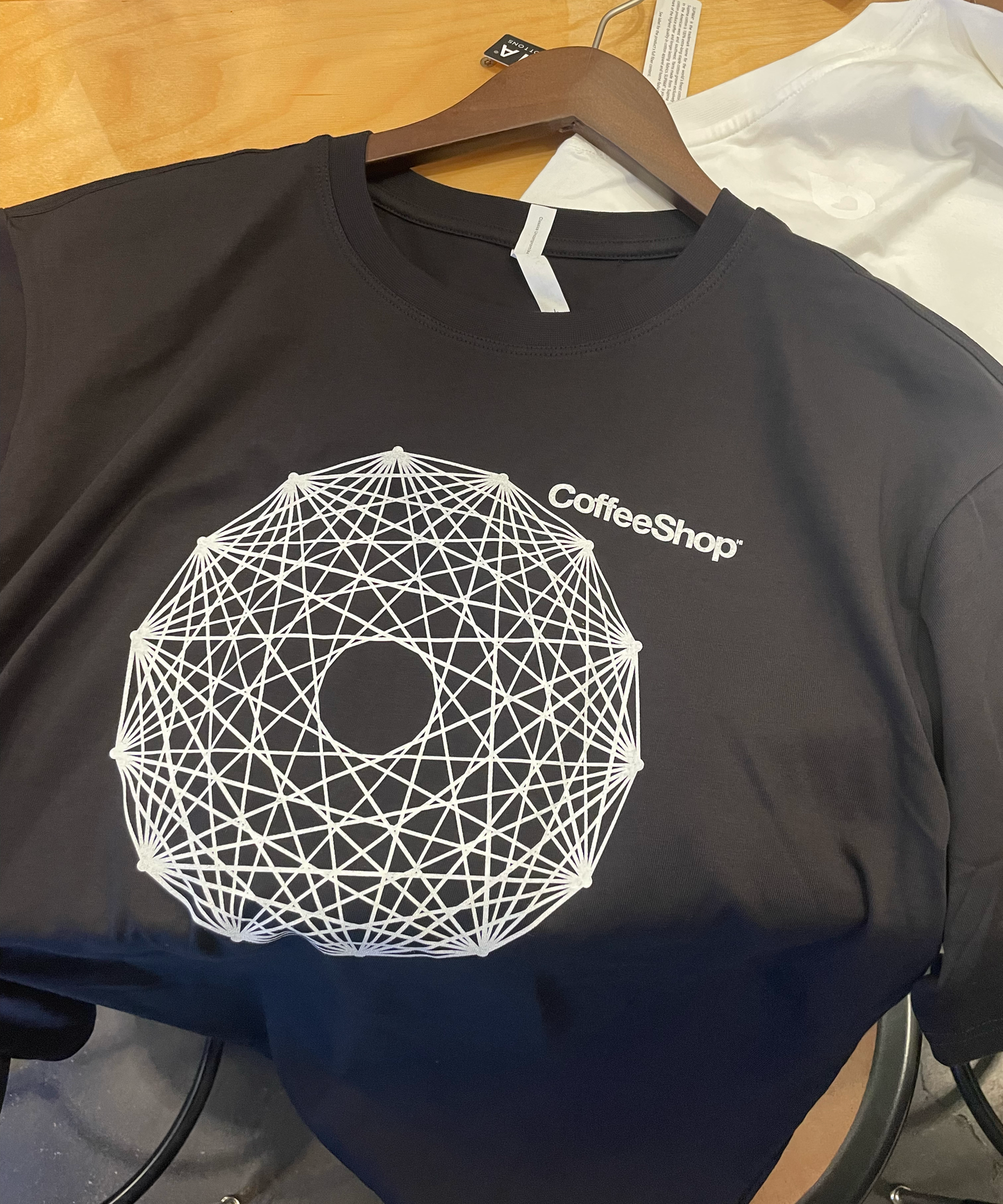 CoffeeShop Geometric Shirt, Black